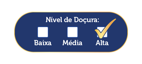 Nível de doçura: alta